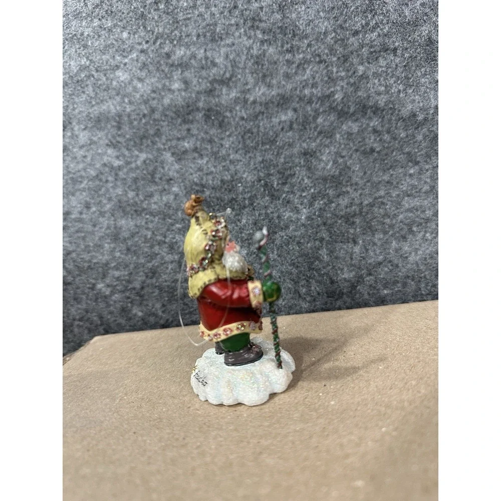Christopher Radko Woodland Winds Frosty Leaf Santa Christmas‎ Ornament
